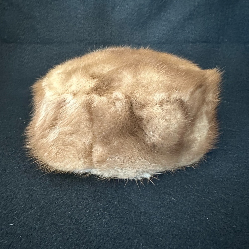 Vintage Fur Pill Box fascinator hat.